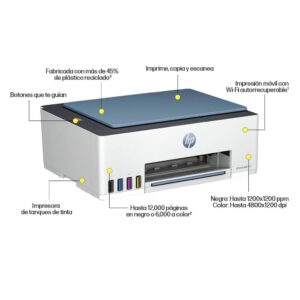 Impresora Multifuncional HP Smart Tank 585 Wi-Fi Direct 110V - Imagen 5