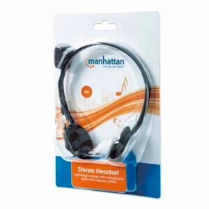 Audífonos Estéreo Headset Manhattan 164429 Diadema Ajustable Micrófono y Control de Volumen 20Hz - Imagen 2