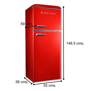 Refrigerador Galanz GLR76TRDER 7.6 pies cúbicos Retro Rojo - Imagen 7