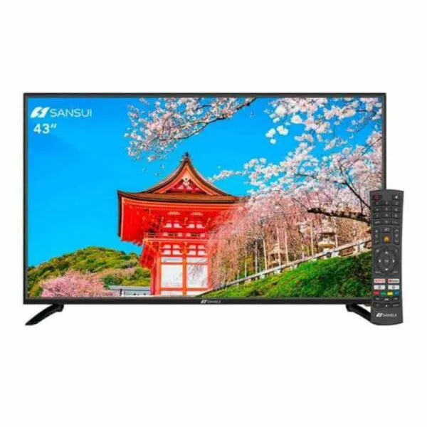 Pantalla Led Full HD Smart TV 43 Pulgadas Sansui SMX43P28NF Wi-Fi Resolución 1920x1080 Potencia 16W-Negro
