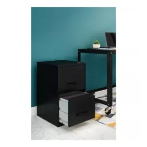 Archivero Organizador Metálico Lorell 14341 2 Cajones Negro - Imagen 3