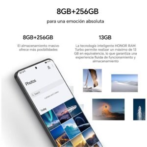 Celular Honor 90 Lite 8GB 256GB 5G Negro Dual Sim - Imagen 7