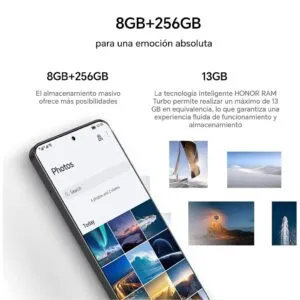 Celular Honor 90 Lite 8GB 256GB 5G Negro Dual Sim - Imagen 7