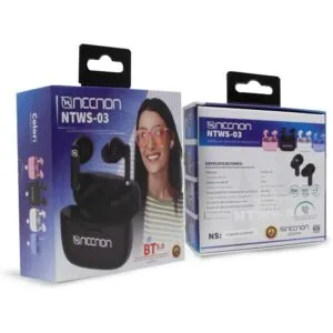 Audífonos Bluetooth Necnon NTWS-03 TWS 3hrs Duración Blanco - Imagen 5