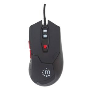 Mouse Gamer Manhattan Óptico 176071 Alámbrico USB 2400DPI - Imagen 3