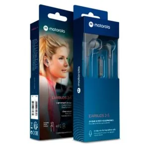Audífonos Motorola Earbuds 2S con Micrófono Jack 3.5mm Gris - Imagen 5