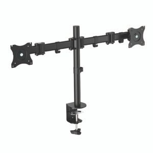 Soporte para Monitor doble brazo de Acero 13-27" Soporta 8kg Negro