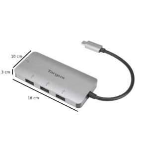 Puerto Hub USB-C Targus ACH226BT 4 en 1 Gris_5