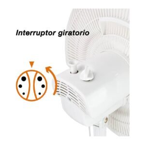 Ventilador Pedestal Mytek 3197 19” 3 Velocidades Blanco_2