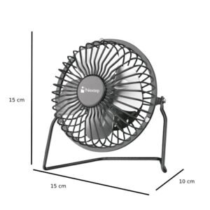 Mini Ventilador Escritorio Nextep NE-690 Metálico Negro_1