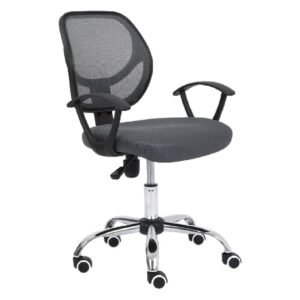 Silla Secretarial Nextep NE-650SG Respaldo de Malla 110 Kg Gris_0