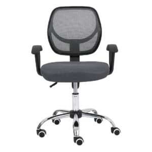 Silla Secretarial Nextep NE-650SG Respaldo de Malla 110 Kg Gris_1