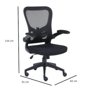 Silla Ejecutiva Nextep NE-650A Altura y Descansabrazos Ajustable Negro_3