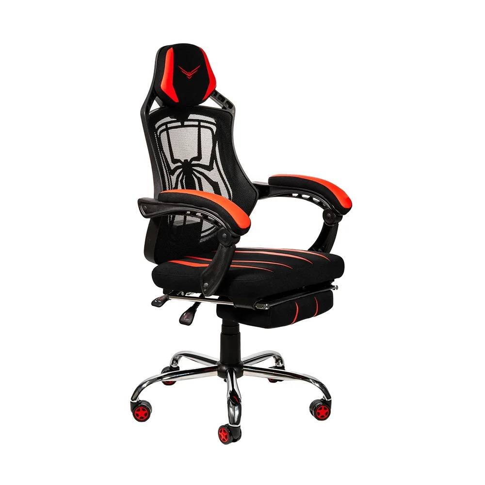 Silla Gamer Naceb NA-0928 Spider Con Reposa Piernas Negro/Rojo_1