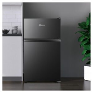 Frigobar Hisense RT31D6ABX1 3.1 pies Congelador Superior Negro_4