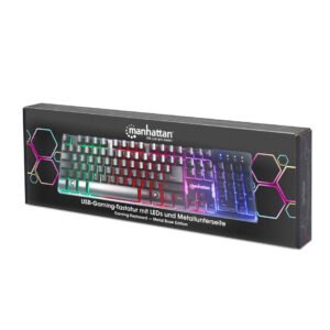 Teclado Gamer Mecánico Manhattan 178457 Retroiluminación LED 12 Teclas de Función 10 000 Pulsaciones Negro_5