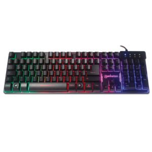 Teclado Gamer Mecánico Manhattan 178457 Retroiluminación LED 12 Teclas de Función 10 000 Pulsaciones Negro_0