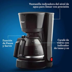 Cafetera Oster BVSTDC05 5 Tazas Filtro Permanente_3