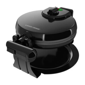 Waflera Giratoria Black And Decker WM1000B Estilo Belga Negra_2