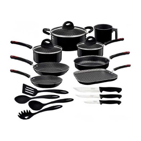 Bateria de Cocina Tramontina 27899-427 18 Piezas Negra_0