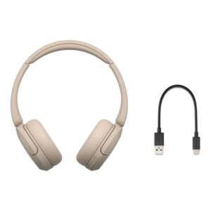 Audífonos Inalámbricos Diadema Sony WH-CH520 USB Tip C Beige_4