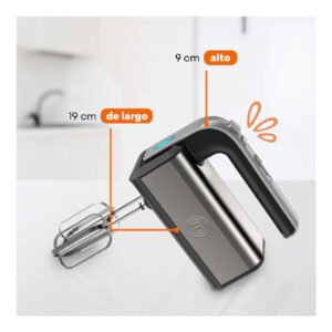 Batidora De Mano Masterchef MK-HM-300SS Turbo Mix 5 Velocidades_8