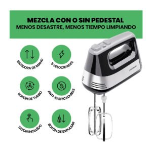 Batidora de Mano Pedestal Chefman RJ17-BK-MX 3.4 Litros_4