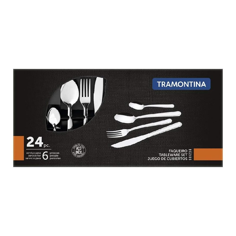Juego de Cubiertos Tramontina 23799-071 24 pzs Acero Inoxi_2