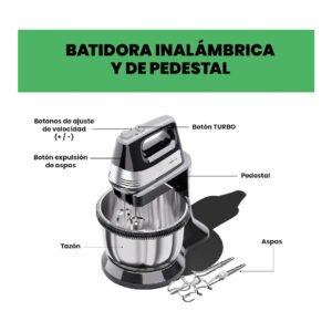Batidora de Mano Pedestal Chefman RJ17-BK-MX 3.4 Litros_6