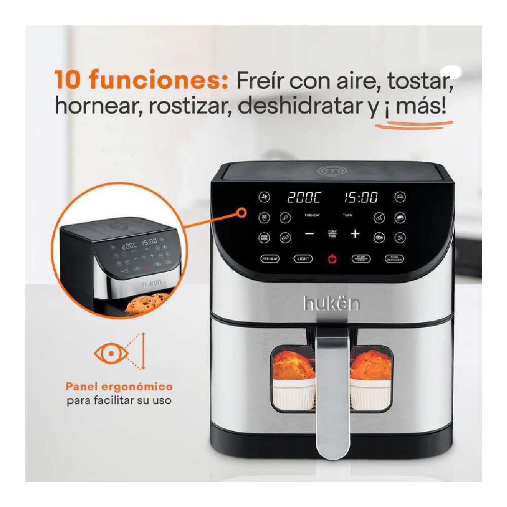 Freidora De Aire Digital Masterchef MK-AF-6WT 6 Litros Gris_7