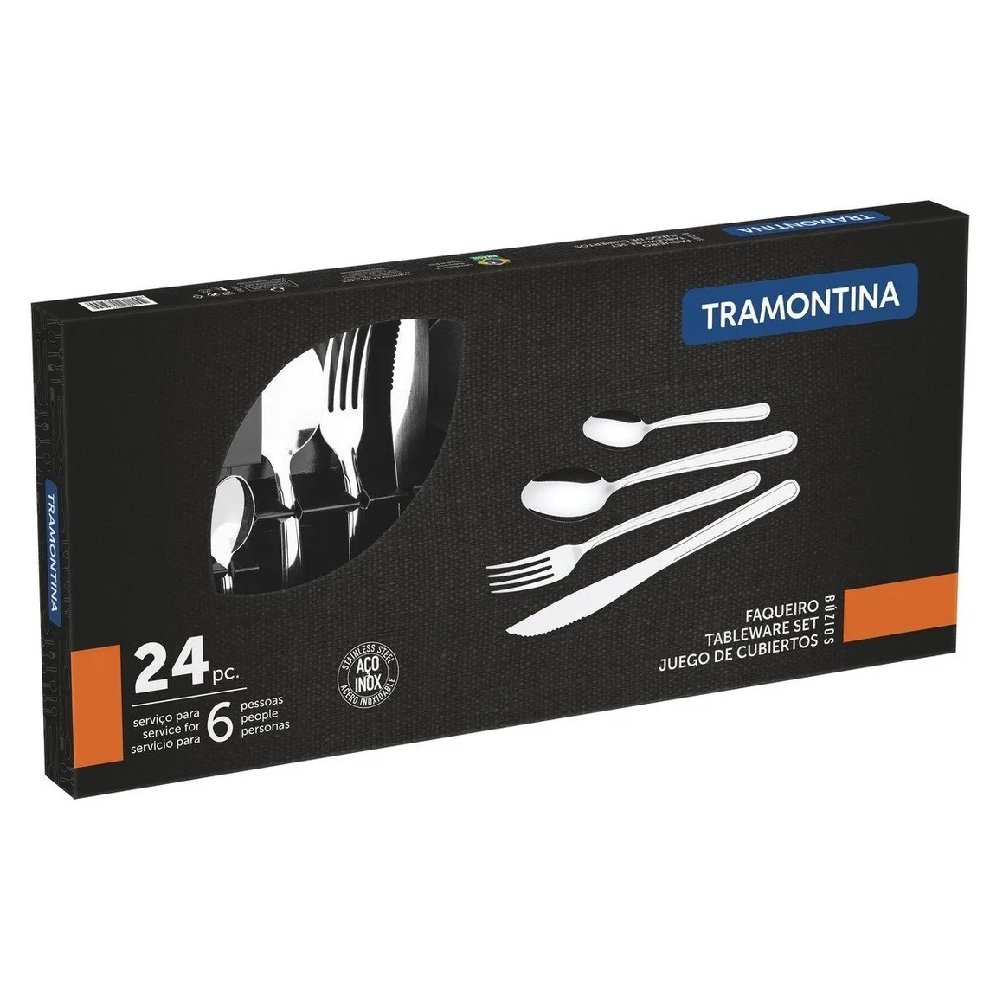 Juego de Cubiertos Tramontina 23799-071 24 pzs Acero Inoxi_3