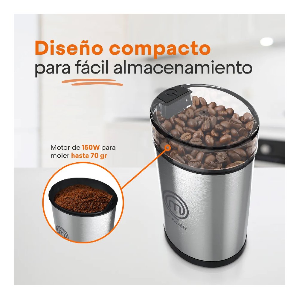 Molino Para Cafe Electrico Masterchef MK-CG-SS Acero Inoxi_4