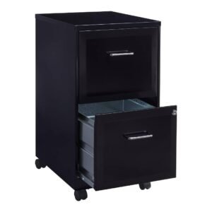 Archivero Organizador Metálico Lorell 16872 2 Cajones Negro_0