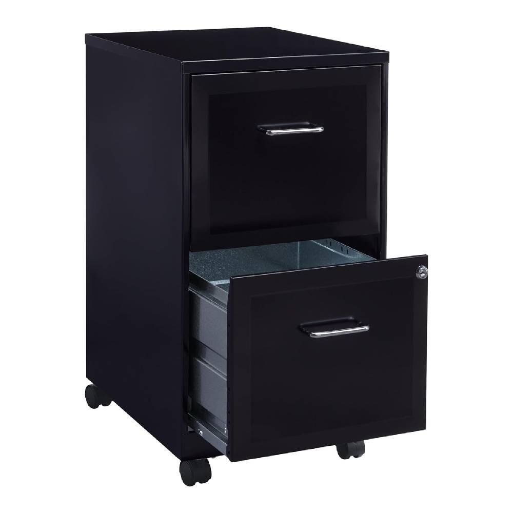 Archivero Organizador Metálico Lorell 16872 2 Cajones Negro_0