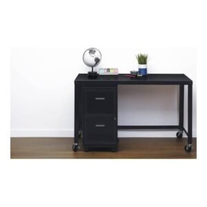 Archivero Organizador Metálico Lorell 16872 2 Cajones Negro_3