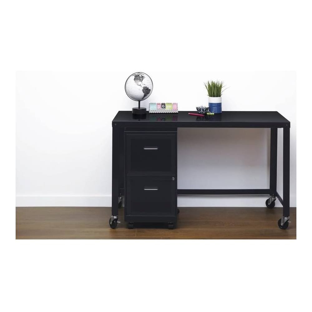 Archivero Organizador Metálico Lorell 16872 2 Cajones Negro_3