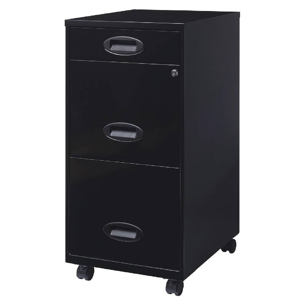 Archivero Organizador Metálico Lorell 17427 3 Cajones Negro_2