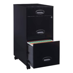 Archivero Organizador Metálico Lorell 17427 3 Cajones Negro_1