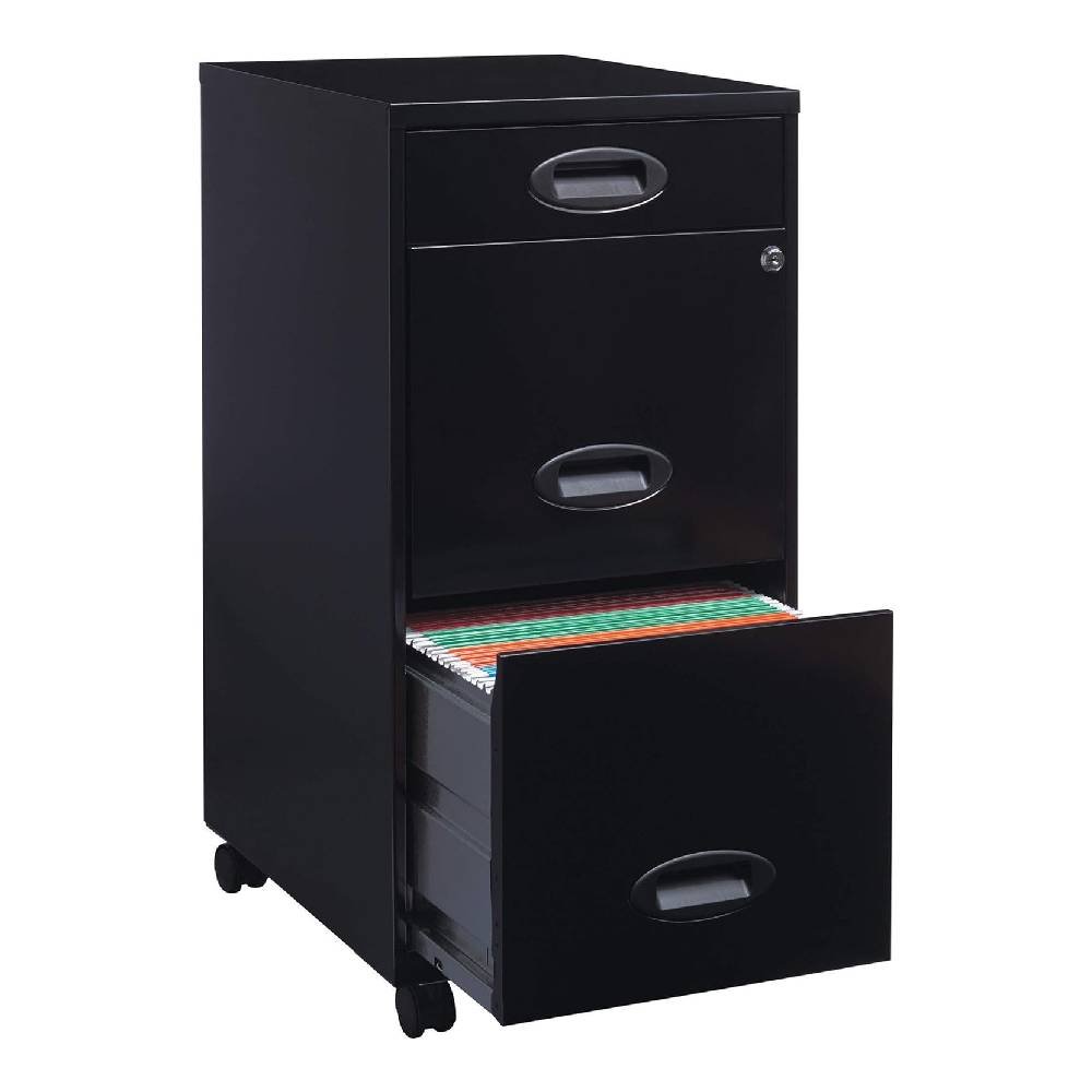 Archivero Organizador Metálico Lorell 17427 3 Cajones Negro_1