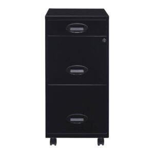 Archivero Organizador Metálico Lorell 17427 3 Cajones Negro_0