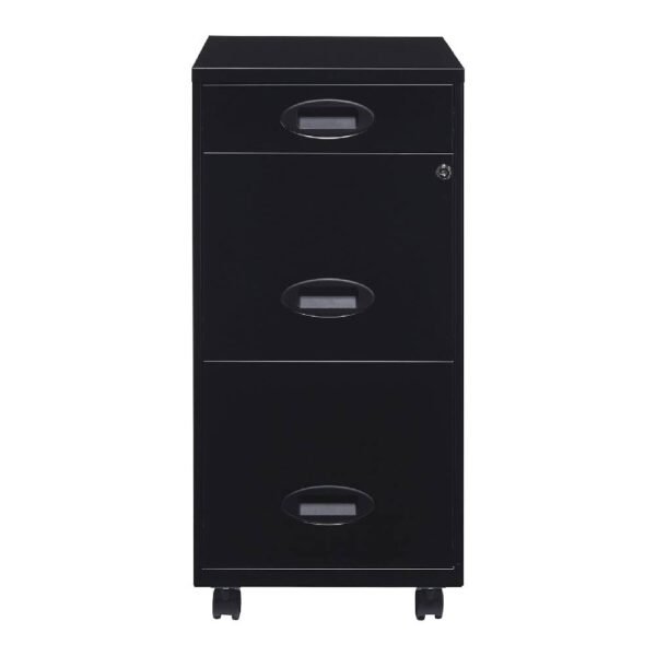 Archivero Organizador Metálico Lorell 17427 3 Cajones Negro_0