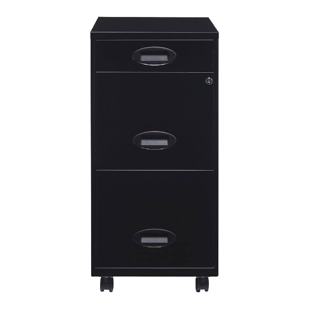 Archivero Organizador Metálico Lorell 17427 3 Cajones Negro_0