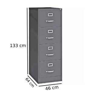 Archivero Organizador Metálico Hirsh 17549 4 Cajones Negro_5