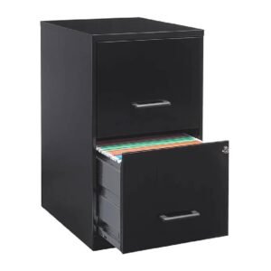 Archivero Organizador Metálico Lorell 14341 2 Cajones Negro_2