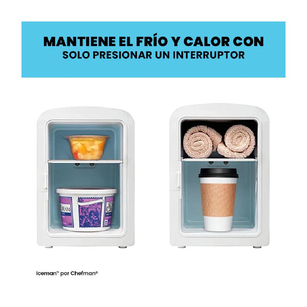 Mini Refrigerador Chefman RJ48-WHITE-4 Capacidad 4L Blanco_6