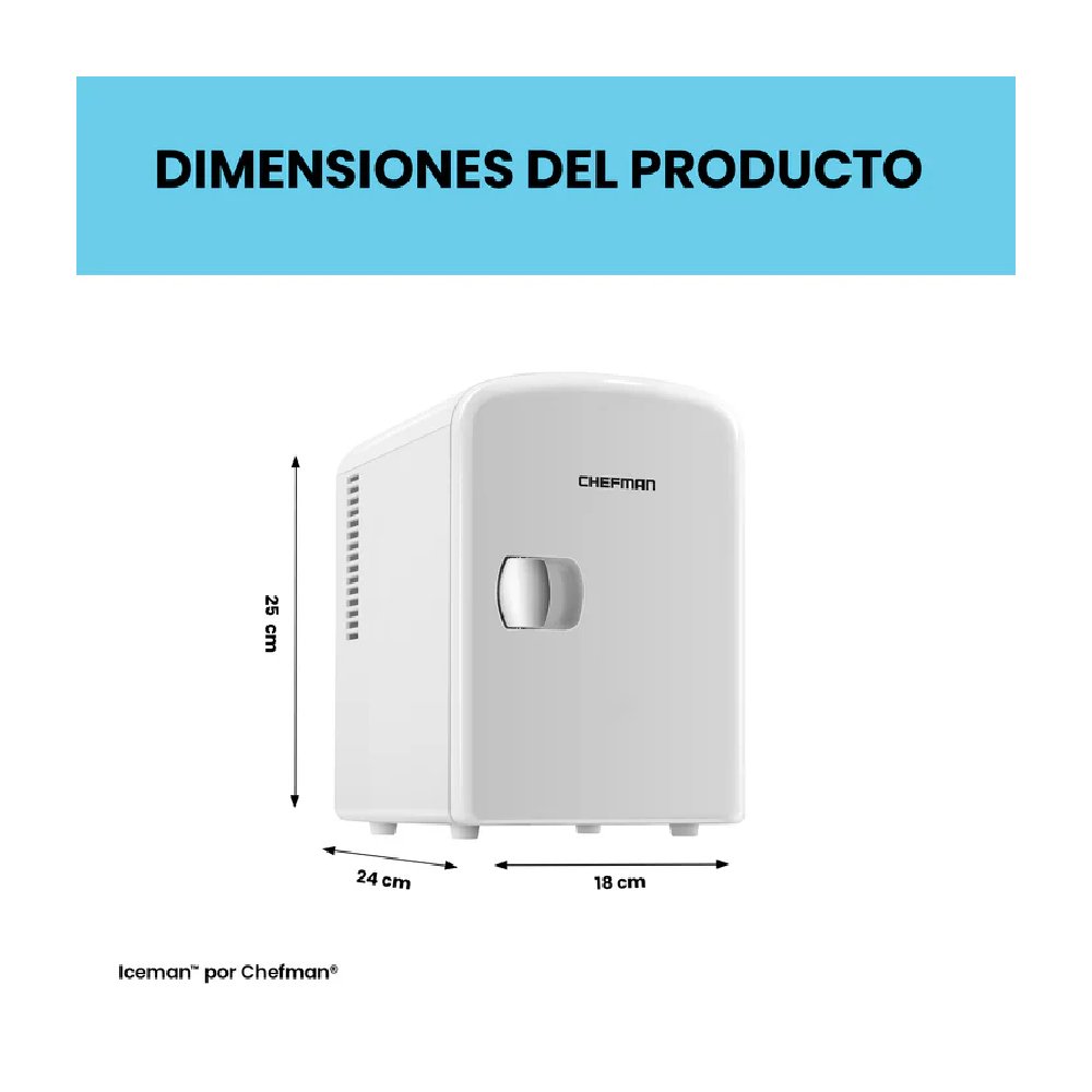 Mini Refrigerador Chefman RJ48-WHITE-4 Capacidad 4L Blanco_8