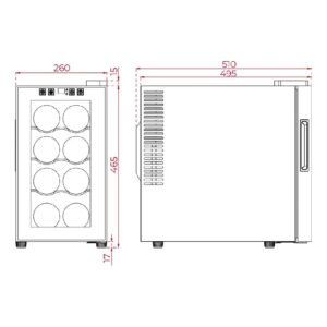 Cava Enfriadora De Vinos Teka RVC-10008 8 Botellas Color Negro_5
