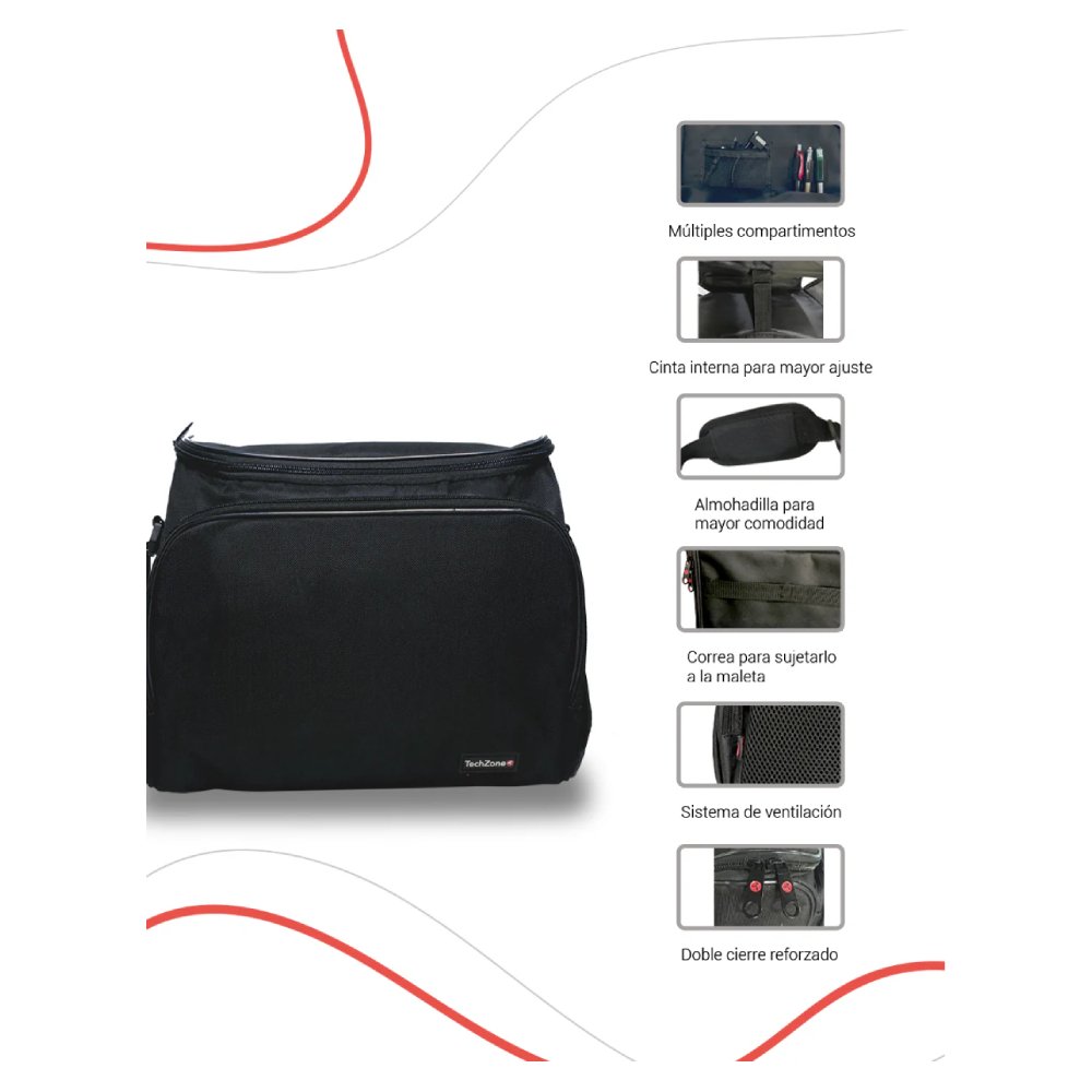 Maletín TechZone Bach TZ16BCP33 para proyector Nílon Negro_3