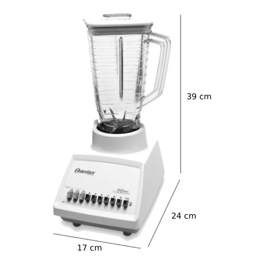 Licuadora Oster BLST4108-BLAN 10 velocidades 1.25 L Blanca_6