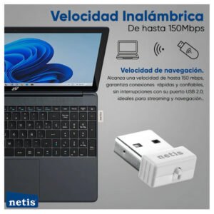 Inicio 41 Adaptador de Red USB Netis WF2120 Inalámbrico 150Mbps 2.4GHz_3